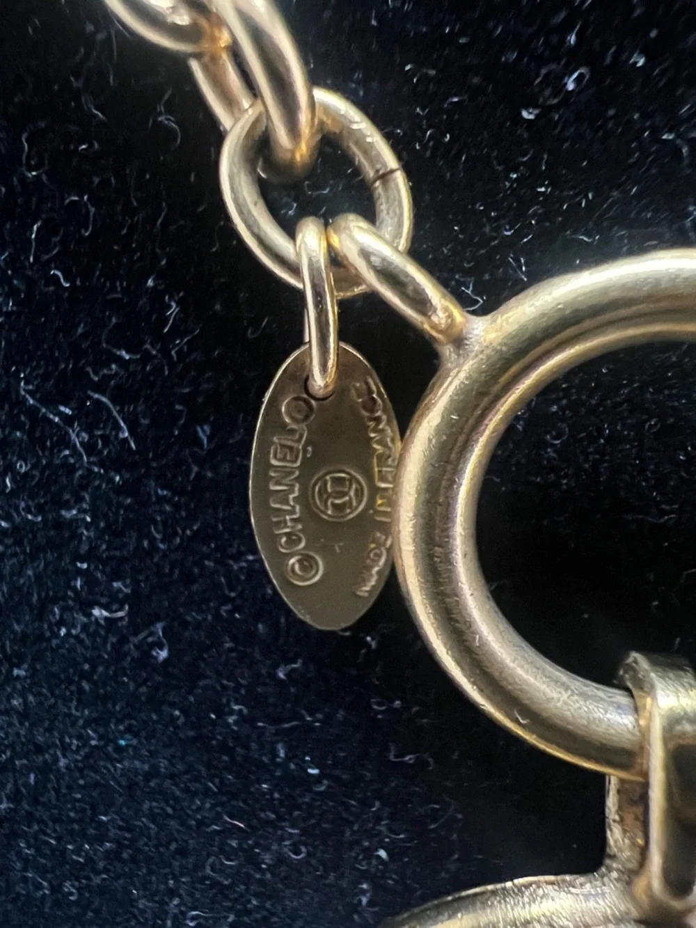 CHANEL 24kgp Chain Necklace with Round CC Medallion